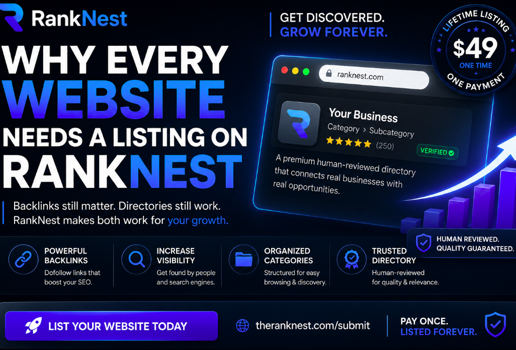 Why Every Website Needs a Listing on RankNest (And Why $49 Once Beats $20 a Month Forever)
